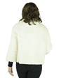 Women's Vintage Double Breasted White Ermine Fur Bolero Jacket