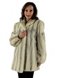 Woman's Female Cross Mink Fur Jacket