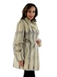 Woman's Female Cross Mink Fur Jacket