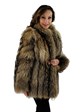 Women's Natural Finn Raccoon Fur Jacket