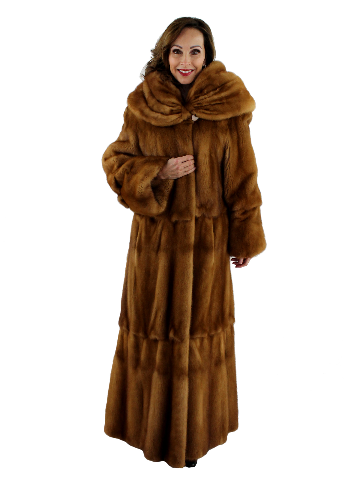 Whiskey Female Mink Fur Coat - Women's Mink Coat - Large| Estate Furs