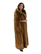 Woman's Natural Golden Sable Hooded Cape