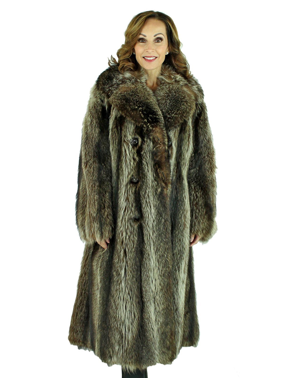 Woman's Natural Raccoon Fur Coat