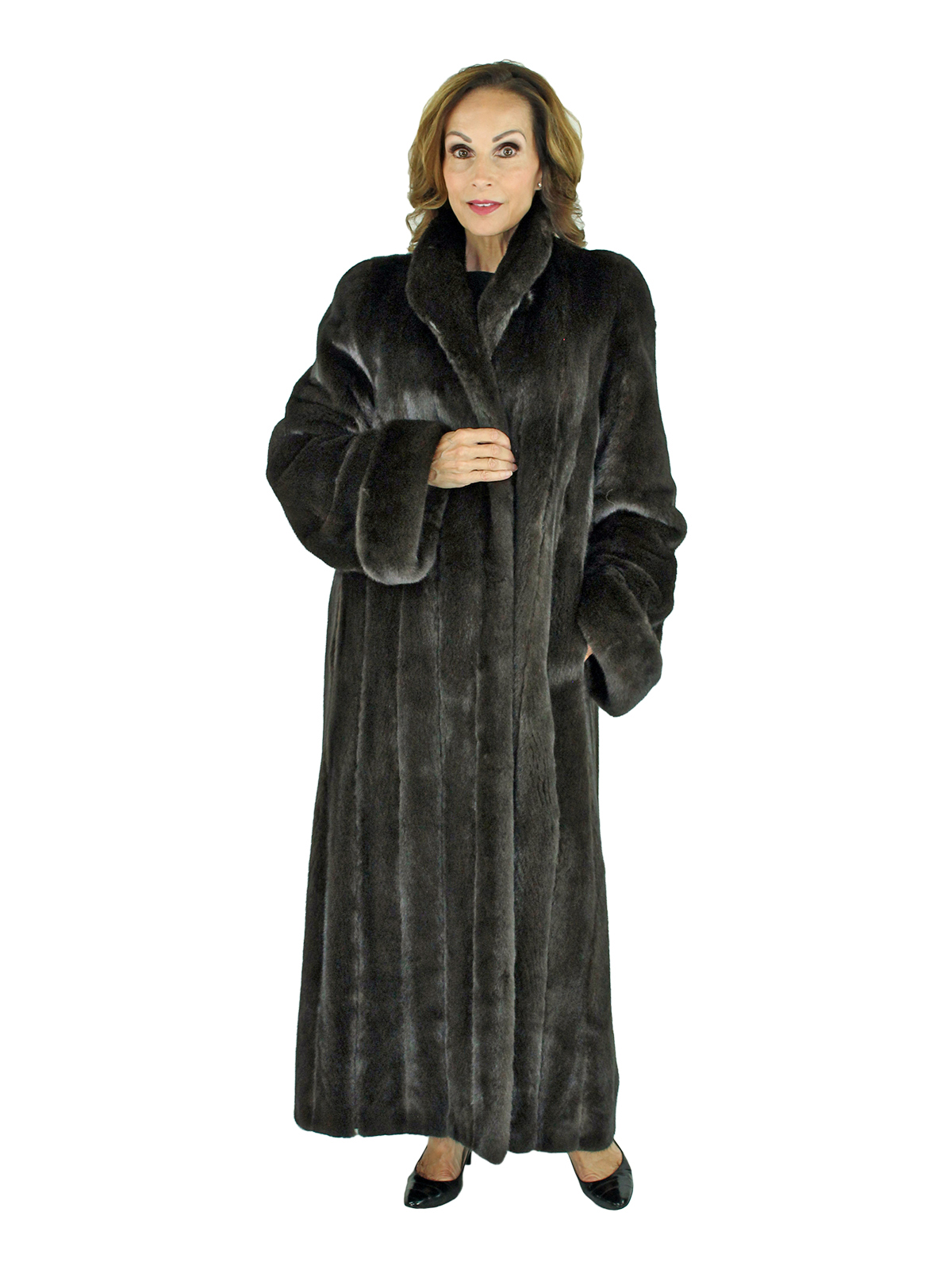 Sheared Coyote Fur Jacket with Traditional Coyote Collar 