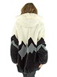 Woman's Three Color Sheared Beaver Fur Parka