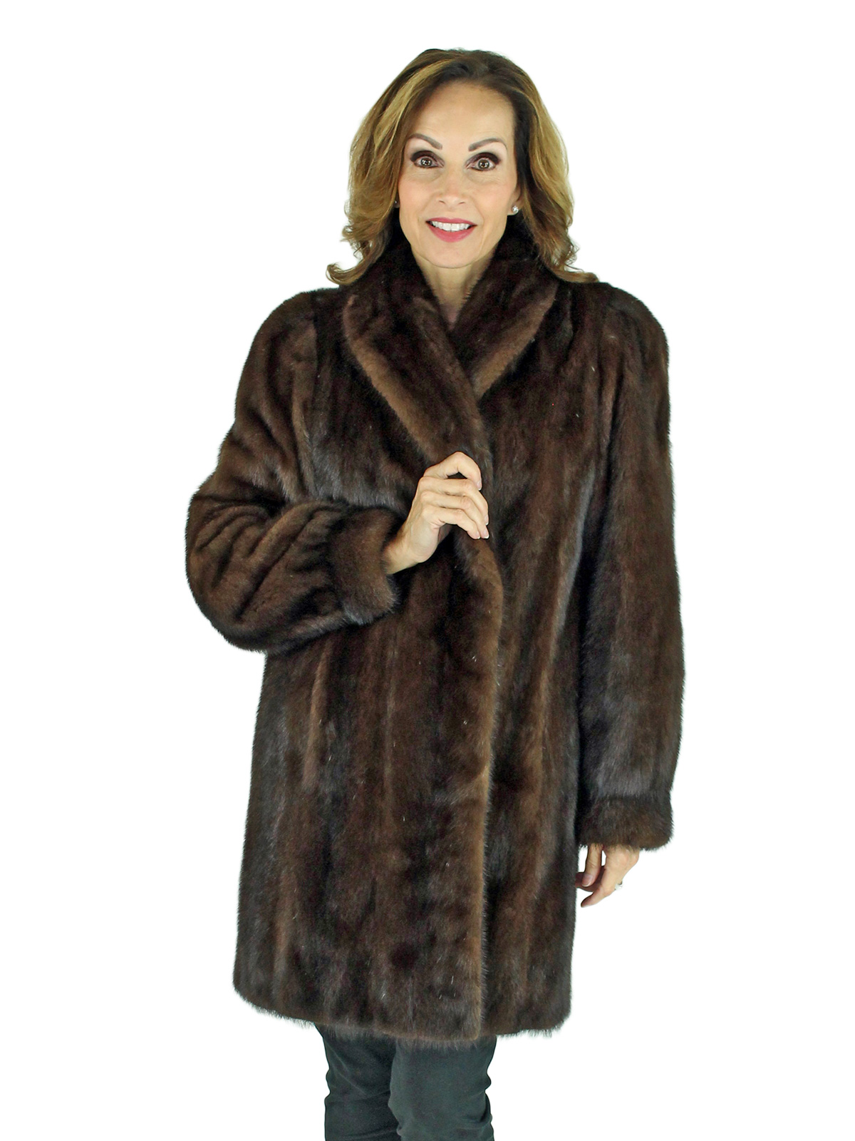 Mahogany Mink Fur Stroller - Women's Fur Stroller - Medium| Estate Furs