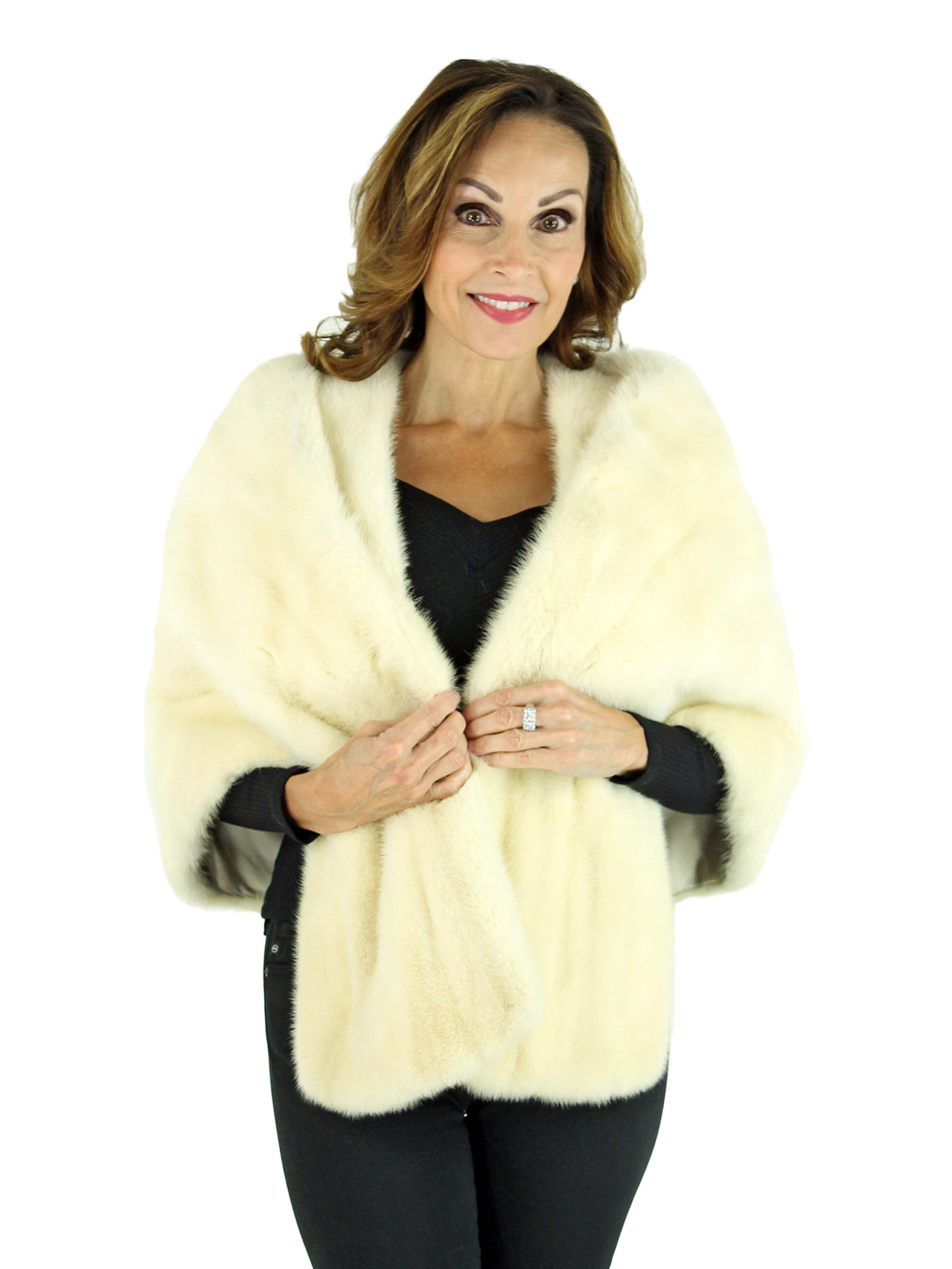 Woman's Cream Colored Mink Fur Stole