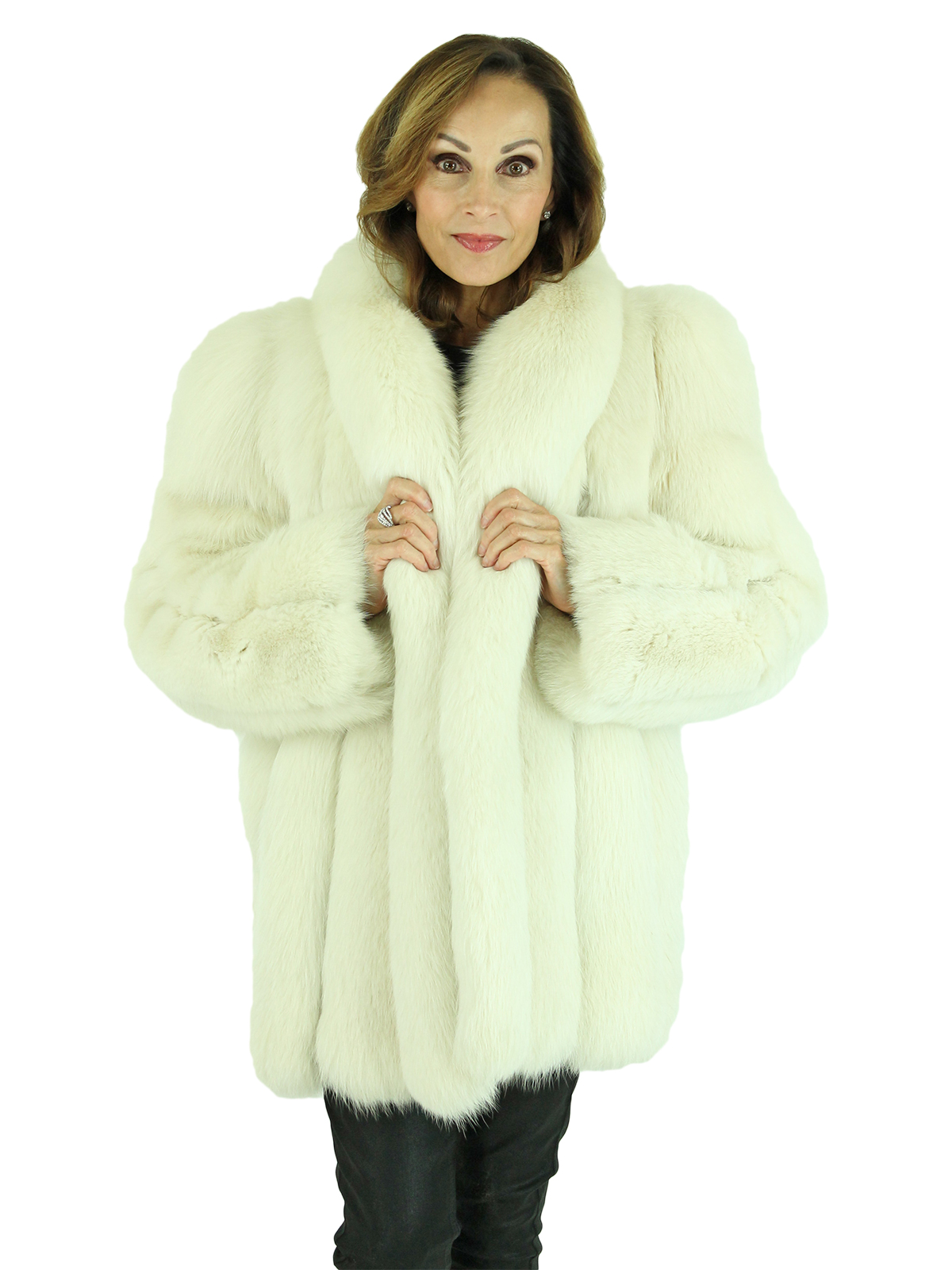 Woman's Shadow Fox Fur Jacket