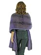 Woman's Purple and Black Knitted Mink Fur Stole