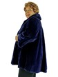 Woman's Bluish Purple Sheared Beaver Fur Swing Stroller