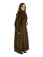 Woman's Demi Buff Female Mink Fur Coat with Directional Body