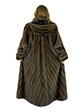 Woman's Demi Buff Female Mink Fur Coat with Detachable Hood