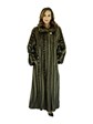 Woman's Muskrat Fur Coat with Directional Body