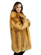 Woman's Natural Red Fox Fur Stroller