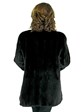 Woman's Black Sheared Mink Fur Jacket, Reversing to Rain Fabric