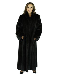 Black Diamond Ranch Female Mink Fur Coat - Women's Fur Coat - Medium ...