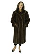 Woman's Mahogany Female Mink Fur 7/8 Coat