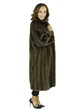 Woman's Mahogany Female Mink Fur 7/8 Coat