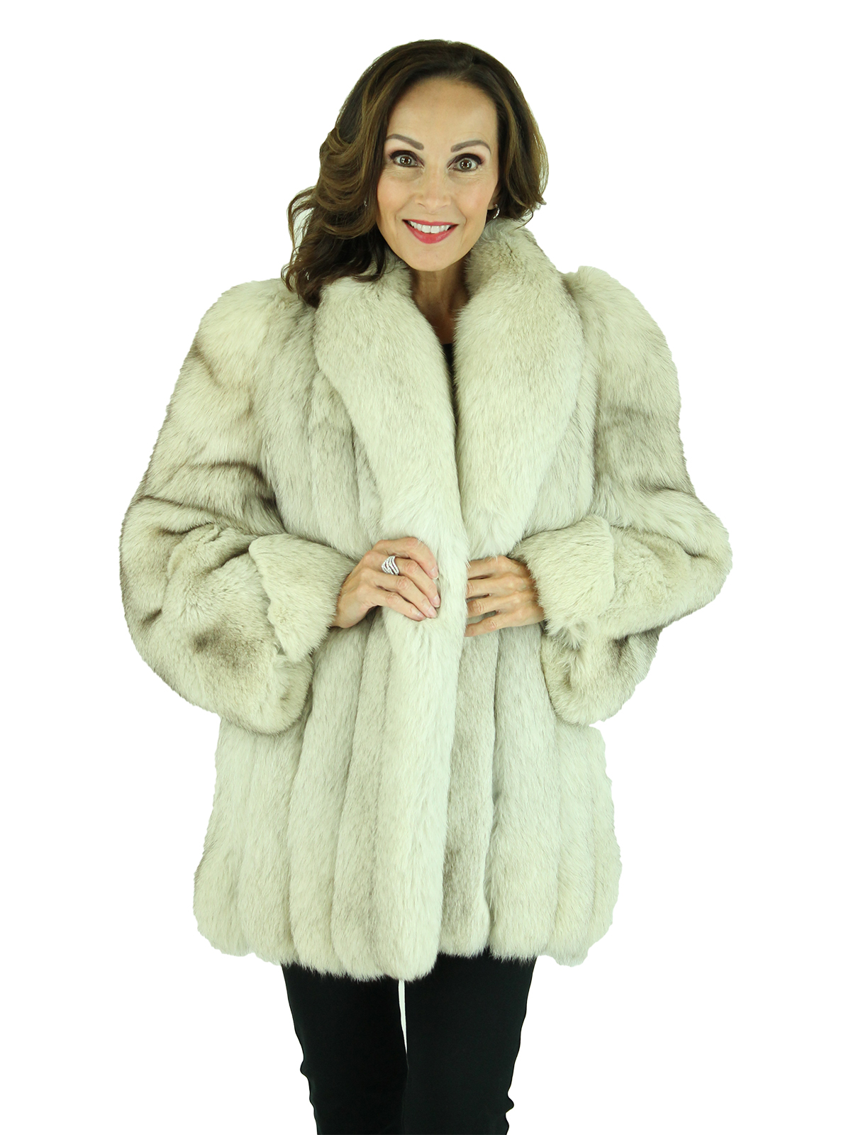 Natural Blue Fox Fur Jacket - Women's Fur Jacket - XS| Estate Furs