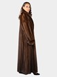 Woman's New Extra Long Demi Buff Female Mink Fur Coat