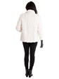 Woman's White Female Mink Fur Jacket 