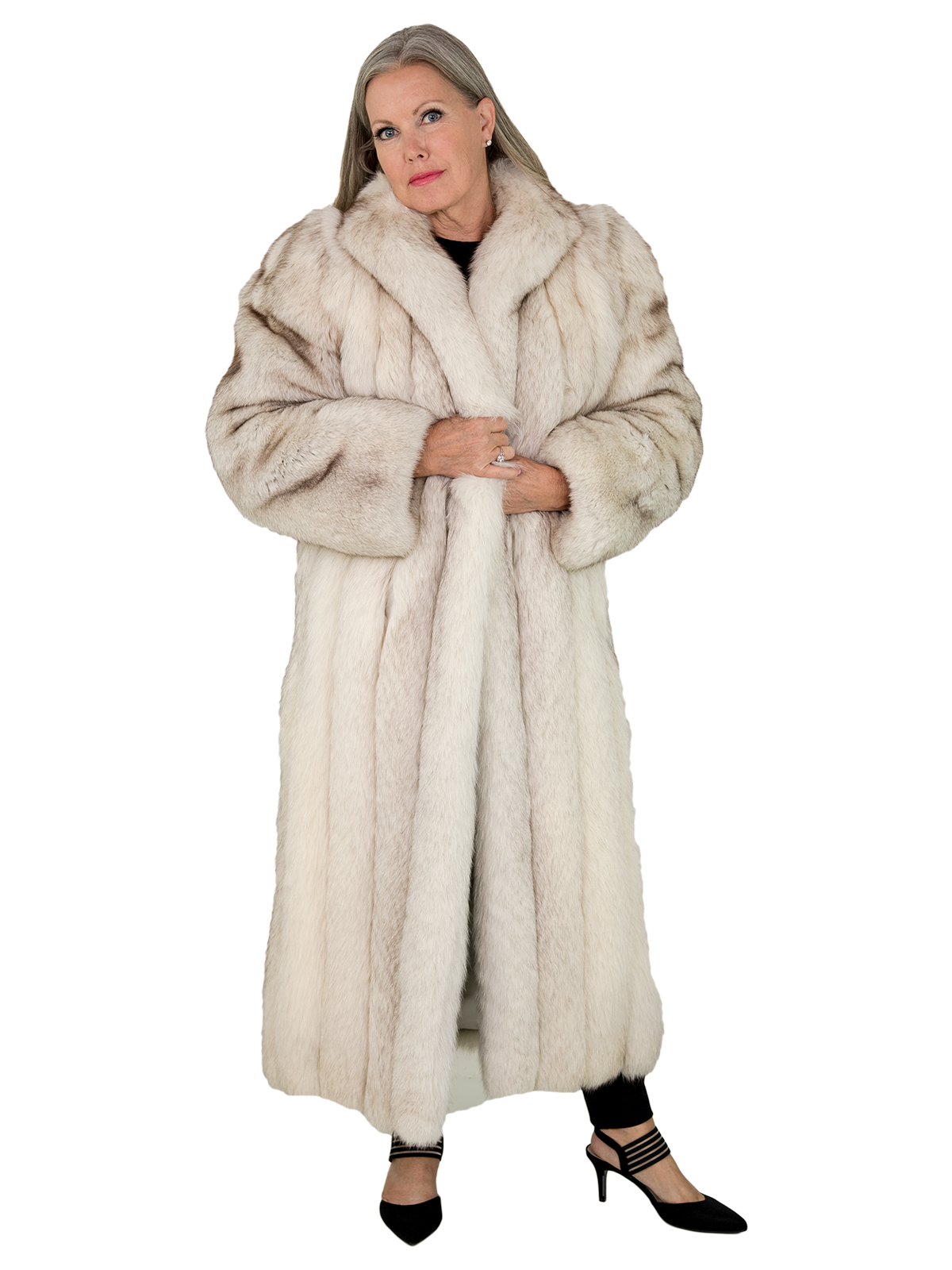 Woman's Natural Blue Fox Fur Coat - Medium| Estate Furs