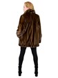 Woman's Female Mahogany Mink Fur Jacket