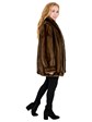 Woman's Female Mahogany Mink Fur Jacket