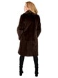 Woman's Brown Sheared and Laser Grooved Mink Fur Stroller