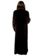 Woman's Mary McFadden Demibuff Mink Fur Coat with Directional Work at Hem