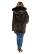 Woman's Brown Sheared Mink Fur Jacket