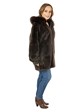 Woman's Brown Sheared Mink Fur Jacket