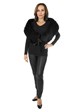 Woman's Black Fox Fur Collar