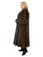 Woman's Demi Buff Female Mink Fur Coat with Directional Body