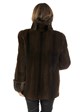 Woman's Brown Degrade Sheared Mink Fur Jacket with Chinchilla