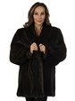 Woman's Dark Mahogany Mink Fur Stroller