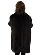 Woman's Dark Mahogany Mink Fur Stroller Reversing to Fabric