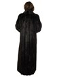 Woman's Ebony Long Hair Beaver Fur Coat