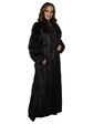 Woman's Ebony Long Hair Beaver Fur Coat