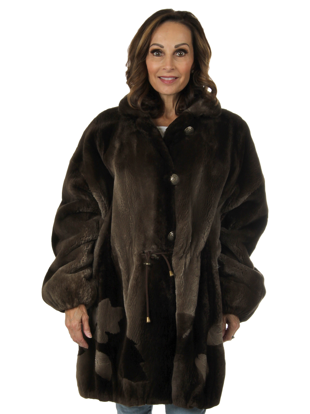 Woman's Louis Féraud Phantom Sheared Beaver Fur Stroller