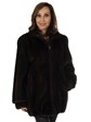 Woman's Mahogany Female Mink Fur Zipper Jacket