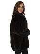 Woman's Mahogany Female Mink Fur Zipper Jacket