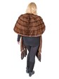 Woman's Mahogany Female Mink Fur Stole