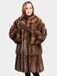 Woman's Sobal Russian Sable Fur 3/4 Coat