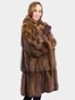 Woman's Sobal Russian Sable Fur 3/4 Coat