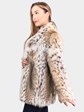 Woman's Natural Cat Lynx Fur Jacket