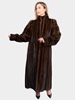 Woman's Oscar de la Renta Mahogany Female Mink Fur Coat