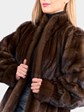Woman's Oscar de la Renta Mahogany Female Mink Fur Coat
