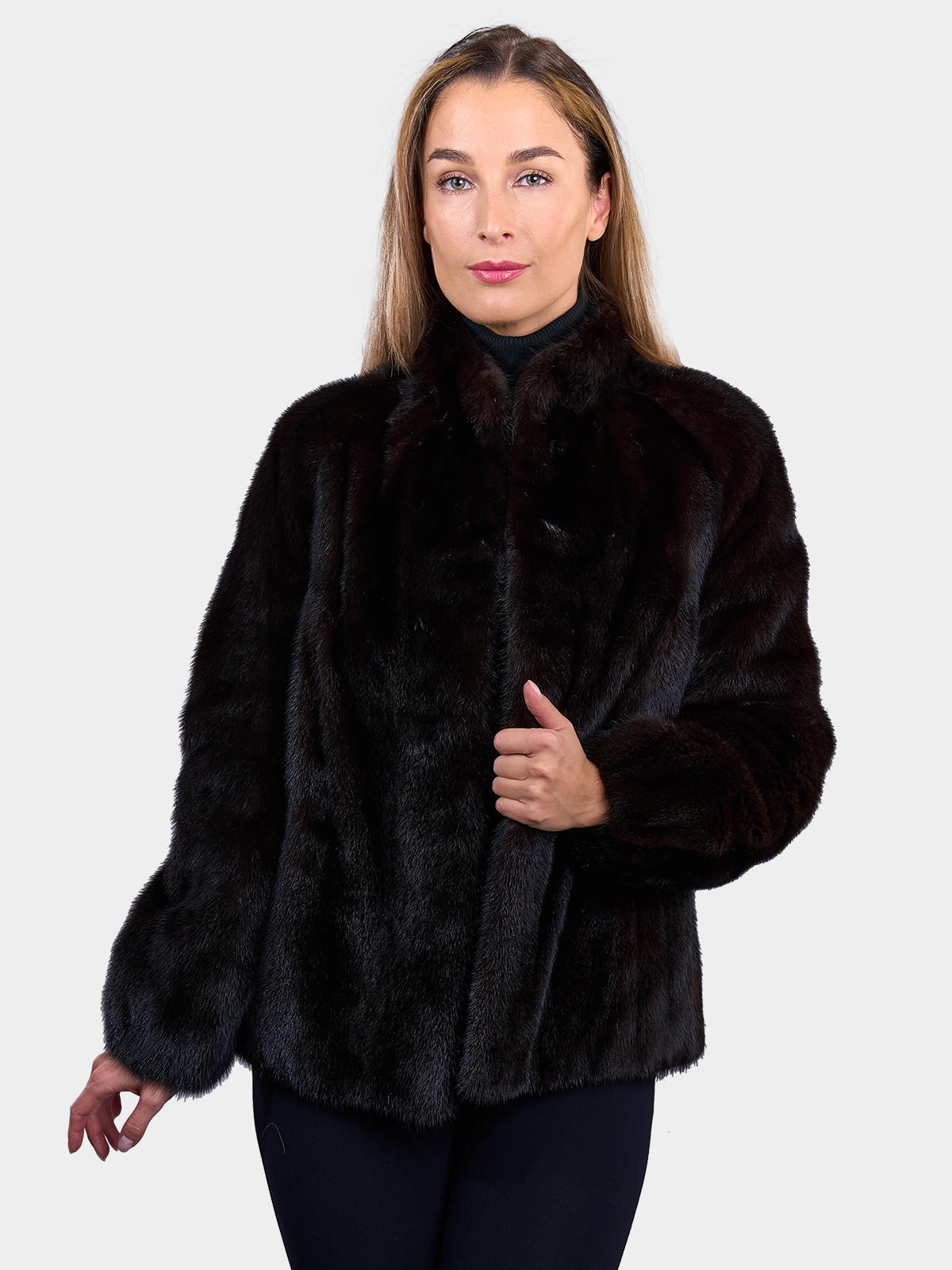 Woman's Blackglama Ranch Mink Fur Jacket