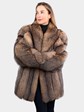 Woman's Crystal Fox Fur Stroller
